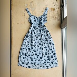 Moon River Blue Floral Dress